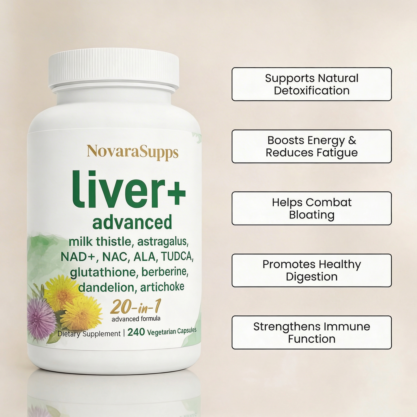 Novara 20-in-1 Liver Advanced+ Capsules